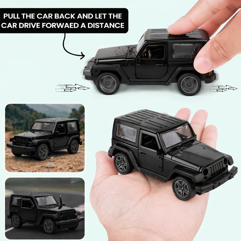 Black toy Tharwith instructions on how to operate it, held in a hand.